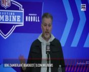 At the NFL Scouting Combine, Bears coach Matt Eberflus and GM Ryan Poles comment on the desired traits for a starting quarterback.