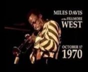Recorded live at Fillmore West, San Francisco, California, October 15, 1970.&#60;br/&#62;&#60;br/&#62;Miles Davis - trumpet.&#60;br/&#62;Gary Bartz - alto saxophone, soprano saxophone.&#60;br/&#62;Keith Jarrett - organ, electric piano.&#60;br/&#62;Michael Henderson - bass.&#60;br/&#62;Airto Moreira, Jumma Santos - percussion.&#60;br/&#62;Jack DeJohnette - drums.&#60;br/&#62;&#60;br/&#62;Honky tonk.&#60;br/&#62;What I say.&#60;br/&#62;Sanctuary.&#60;br/&#62;Yesternow.&#60;br/&#62;Bitches brew.&#60;br/&#62;Funky tonk/The theme.&#60;br/&#62;