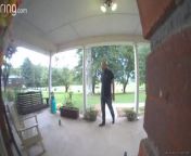 A man was left spooked on his porch when his wife started speaking to him through their doorbell camera and he had no idea where the voice was coming from. Chris York, 52, had no idea that his wife, Kristi, 50, had installed the camera while he was away for work. Sitting on his porch in Russell Springs, Kentucky, Chris suddenly heard Kristi&#39;s voice say, &#92;