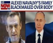 The family of Alexei Navalny says the Kremlin and Russian President Vladimir Putin are blackmailing them, ordering them to have a secret service for the Putin rival in exchange for the release of his body. President Biden met with Navalny&#39;s wife, Yuli Navalnaya and their daughter, Dasha on Thursday, ahead of announcing 500 new sanctions against Russia in the wake of Navalny&#39;s death, which he blames on Putin.&#60;br/&#62;&#60;br/&#62;Raw and unfiltered. Watch a non-stop stream of breaking news, live events and stories across the nation. Limited commentary. No opinion. Experience LiveNOW from FOX.&#60;br/&#62;&#60;br/&#62;#news&#60;br/&#62;#usnews&#60;br/&#62;#PoliticsSociety&#60;br/&#62;#livestream&#60;br/&#62;#breakingnews&#60;br/&#62;#livenow_from_fox