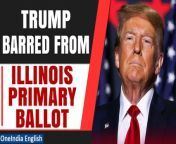 Former President Donald Trump has been barred from appearing on the Illinois Republican presidential primary ballot by a state judge. Cook County Circuit Judge Tracie Porter made the ruling on Wednesday, citing Trump&#39;s role in the January 6, 2021, insurrection at the US Capitol. The judge sided with Illinois voters who argued that the former president violated the anti-insurrection clause of the US Constitution&#39;s 14th Amendment, thus disqualifying him from the state&#39;s upcoming primary and general elections. &#60;br/&#62; &#60;br/&#62;#DonaldTrump #IllinoisPrimary #TraciePorter #TrumpIllinoisBallot #JudgeTraciePorter #USPresidentialElection #CapitolRiots&#60;br/&#62;~HT.99~PR.151~ED.101~