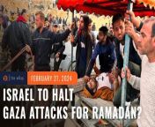 US President Joe Biden says Israel has agreed to halt military activities in Gaza for the Muslim holy month of Ramadan.&#60;br/&#62;&#60;br/&#62;Full story: https://www.rappler.com/world/middle-east/biden-says-israel-agrees-stop-gaza-attacks-ramadan-hamas-mulls-draft-truce-proposal/&#60;br/&#62;