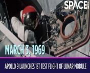 On March 3, 1969, Apollo 9 launched three astronauts on the first crewed test flight of NASA’s lunar module, which astronauts later used to land on the moon. &#60;br/&#62;&#60;br/&#62;Astronauts James McDivitt, David Scott and Rusty Schweickart orbited Earth for 10 days. They tested the lunar module’s engines and navigation systems. They also practiced docking and undocking the command module and the lunar module in orbit. (On the fourth day, they took a spacewalk, but it was cut short because Schweickart had a bad case of space sickness.) This mission showed that the lunar module was ready to fly to the moon.