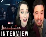 “WandaVision” Interview with Kat Dennings&#39; Darcy Lewis and Randall Park’s Agent Jimmy Woo. They sit down with CinemaBlend’s Eric Eisenberg.