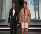 John Cena made a very daring outfit choice presenting the Best Costume Design award completely NAKED on the Oscars stage! This year&#39;s ceremony was the 50th anniversary of the moment an infamous nude streaker interrupted David Niven at the 46th Academy Awards.
