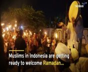 Muslims in Indonesia gathered for a torch parade to get ready for the holy month of Ramadan.