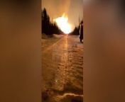 Russian gas pipeline explodes in huge fireball after series of ‘Ukrainian strikes’ from huge sss