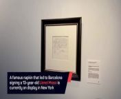 Famous “Messi napkin” on display ahead of auction from lei messi big dick