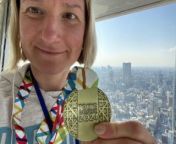 Photos of Aber runners at Rhayader Rround the Lakes and Lina Land at the Tokyo Marathon from enjoy lina jodi