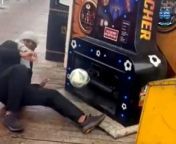 FORMER Chelsea star Frank Sinclair was left red-faced after a run-in with a punching machine.&#60;br/&#62;&#60;br/&#62;The 52-year-old went out in Blackpool for Mother&#39;s Day.&#60;br/&#62;&#60;br/&#62;While on the pier, Sinclair decided to have a go on the punching machine.&#60;br/&#62;&#60;br/&#62;As a former athlete, the ex-Jamaica international would have fancied his chances at a good score.&#60;br/&#62;&#60;br/&#62;His efforts didn&#39;t quite go to plan, as he endured a moment to forget.&#60;br/&#62;&#60;br/&#62;After connecting with the punching bag, Sinclair slipped on the wet wooden floor.&#60;br/&#62;&#60;br/&#62;Having fallen over, the former Stamford Bridge hero smiled sheepishly at the camera.&#60;br/&#62;&#60;br/&#62;Posting his unfortunate moment to social media, Sinclair wrote: &#92;