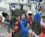 Commander Matthew Dominick, pilot Michael Barratt, mission specialists Jeanette Epps and Aleksandr Grebenkin arrived at the International Space Station after docking.&#60;br/&#62;&#60;br/&#62;Credit: NASA