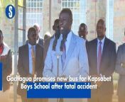 DP Rigathi Gachagua has pledged to buy a new bus forKapsabet Boys High School. This is after the school bus was involved in a road accident that resulted in the loss of a student and a teacher&#39;s life. https://shorturl.at/aesx2