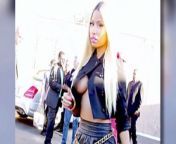 Nicki Minaj visits the The Ellen Show to talk about her new fragrance and suffers a wardrobe malfunction.