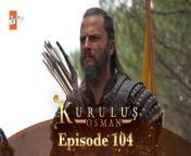 Kurulus Osman Urdu - Season 5 Episode 105&#60;br/&#62;&#60;br/&#62;To Subscribe to YouTube Channel of Kurulus Osman Urdu by atv: https://bit.ly/2PXdPDh&#60;br/&#62;#kurulusosman #كورولوس_عثمان&#60;br/&#62;&#60;br/&#62;The people of Anatolia were forced to live under the circumstances of the danger caused by the presence of Byzantine empire while suffering from Mongolian invasion. Kayı tribe is a frontiersman that remains its&#39; presence at Söğüt. Because of where the tribe is located to face the Byzantine danger, they are in a continuous state of red alert. Giving the conditions and the sickness of Ertuğrul Ghazi, there occured a power vacuum. The power struggle caused by this war of principality is between Osman who is heroic and brave is the youngest child of Ertuğrul Ghazi and the uncle of Osman; Dündar and Gündüz who is good at statesmanship. Dündar, is the most succesfull man in the field of politics after his elder brother Ertuğrul Ghazi. After his brother&#39;s sickness emerged, his hunger towards power has increased. Dündar is born ready to defeat whomever is against him on this path to power. Aygül, on the other hand, is responsible for the women administration that lives in the Kayi tribe, and ever since they were a child she is in love with Osman and wishes to marry him. The brave and beautiful Bala Hanım who is the daughter of Şeyh Edebali, is after some truths to protect her people. For they both prioritize their people&#39;s future, Bala Hanım&#39;s and Osman&#39;s path has crossed. They fall in love at first sight. Although, betrayals and plots causes major obstacles for their love. Osman will fight internally and externally, both for the sake of Kayı tribe&#39;s future and for to rejoin with Bala Hanım by overcoming the obstacles they faced.&#60;br/&#62;&#60;br/&#62;Our YouTube Channels in English: &#60;br/&#62;I Love Turkish Series: https://bit.ly/2Wg3PFN&#60;br/&#62;Becoming a Lady - Gönülçelen: https://bit.ly/3kK5EoA&#60;br/&#62;Foster Mother: https://bit.ly/2OwF1EV&#60;br/&#62;Nazlı: https://bit.ly/33X9jJB