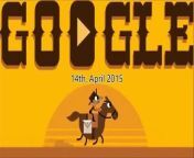When was the first mail delivered via the pony express Google Doodle. On 14th April 2015, Google Doodle celebrates the 155th Anniversary of the Pony Express with an amazing mini-game.