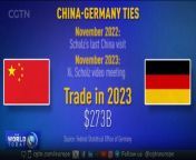 CGTN’s Peter Oliver reports from #Berlin as German Chancelor Olaf Scholz prepares to meet Chinese President Xi Jinping.&#60;br/&#62;#Germany #China #politics #economy