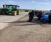 Callington Young Farmers tractor run from farmer fucking