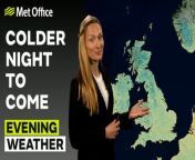 Rain pushes east into the North Sea this evening leaving a clear and cold night across the UK. In the early morning, a front approaches from the west. The west will have thickening cloud with rain to follow, this will track east across the UK reaching the far southeast in the afternoon. The rain will persist throughout the day, heaviest in the northwest. – This is the Met Office UK Weather forecast for the evening of 09/04/24. Bringing you today’s weather forecast is Annie Shuttleworth.
