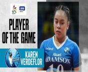 UAAP Player of the Game Highlights: Karen Verdeflor keeps Adamson alive from karen sex video download