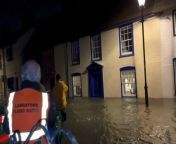 Flooding transformed Langstone High Street, Langstone, in the early hours of Tuesday, April 9.