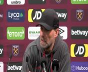 Liverpool boss Jurgen Klopp reacts to a disappointing draw affects Liverpool&#39;s standing in the Title Race&#60;br/&#62;&#60;br/&#62;London Stadium, London, UK