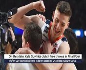 Three years ago today, Kyle Guy hit three clutch free throws at the last second to lift Virginia over Auburn in the Final Four and send the Cavaliers to the National Championship Game.