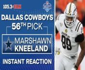 With the 56th pick in the 2024 NFL Draft, the Dallas Cowboys selected Marshawn Kneeland, defensive end out of Western Michigan. Check out the Draft Show&#39;s instant reaction to the pick in the video above!
