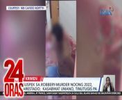 Arestado ang isang suspek sa pagpatay sa Dasmariñas, Cavite noong 2022. Pero tinutugis pa rin ang kanyang kasabwat umano.&#60;br/&#62;&#60;br/&#62;&#60;br/&#62;24 Oras is GMA Network’s flagship newscast, anchored by Mel Tiangco, Vicky Morales and Emil Sumangil. It airs on GMA-7 Mondays to Fridays at 6:30 PM (PHL Time) and on weekends at 5:30 PM. For more videos from 24 Oras, visit http://www.gmanews.tv/24oras.&#60;br/&#62;&#60;br/&#62;#GMAIntegratedNews #KapusoStream&#60;br/&#62;&#60;br/&#62;Breaking news and stories from the Philippines and abroad:&#60;br/&#62;GMA Integrated News Portal: http://www.gmanews.tv&#60;br/&#62;Facebook: http://www.facebook.com/gmanews&#60;br/&#62;TikTok: https://www.tiktok.com/@gmanews&#60;br/&#62;Twitter: http://www.twitter.com/gmanews&#60;br/&#62;Instagram: http://www.instagram.com/gmanews&#60;br/&#62;&#60;br/&#62;GMA Network Kapuso programs on GMA Pinoy TV: https://gmapinoytv.com/subscribe