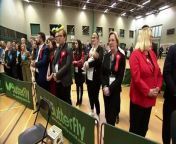 Labour has won the Blackpool South parliamentary by-election, with Chris Webb securing 10,825 votes, a majority of 7,607. The contest was triggered by the resignation of former Tory MP Scott Benton following a lobbying scandal. The Tories avoided the humiliation of coming third in Blackpool South, but finished just 117 votes ahead of Reform UK. Report by Covellm. Like us on Facebook at http://www.facebook.com/itn and follow us on Twitter at http://twitter.com/itn