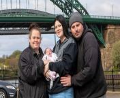 A woman gave birth to her baby in the front seat of her Ford Mondeo - after getting stuck in traffic on the way to hospital.&#60;br/&#62;&#60;br/&#62;Demi Clark, 22, was 40 weeks pregnant when she began getting cramps, indicating she was going into labour.&#60;br/&#62;&#60;br/&#62;Demi jumped into the car with her partner Daniel Moy, 32, and her mum Maria Clark, 41, and they sped off to Sunderland Royal Hospital.&#60;br/&#62;&#60;br/&#62;But on the way the family, from Whiteleas, South Shields, got stuck in traffic crossing Sunderland Bridge.&#60;br/&#62;&#60;br/&#62;At the same moment Demi began getting strong contractions and felt the urge to push.&#60;br/&#62;&#60;br/&#62;In standstill traffic, Demi had no choice but to labour in the front seat while Maria, who had no medical training, helped deliver from the back seat.&#60;br/&#62;&#60;br/&#62;Baby Delilah, Demi&#39;s third child, was born weighing 7lbs 13oz.&#60;br/&#62;&#60;br/&#62;She had to be wrapped in a jacket until they finally arrived in hospital by ambulance.&#60;br/&#62;&#60;br/&#62;Delilah spent some time in hospital before being discharged - and is now at home with her family.&#60;br/&#62;&#60;br/&#62;Demi, a stay-at-home mum, said: &#92;