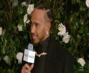F1 superstar Lewis Hamilton talks with Ashley Graham and Gwendoline Christie about his Met look inspired by the first black gardener in Wales.