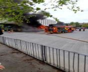 Bus engulfed in fire at Blackburn bus station, May 7, 2024 from mms bus s