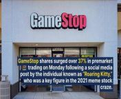 GameStop&#39;s premarket shares skyrocket as Keith Gill, a.k.a. Roaring Kitty, hints at market comeback. Roaring Kitty breaks silence, sparks GameStop stock frenzy reminiscent of 2021 meme surge.