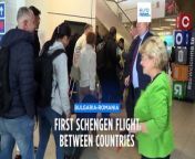 The first Schengen zone flight between Romania and Bulgaria took place the day after the countries partially joined Europe’s ID-check-free travel zone.