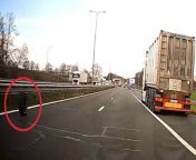 This is the scary moment a motorist&#39;s tyre went flying on a motorway.&#60;br/&#62;&#60;br/&#62;Dashcam video shows the car suddenly becoming bumpy on the road before the tyre appears ahead - rolling down along the central reservation.&#60;br/&#62;&#60;br/&#62;Daphne Creemers, 20, a holiday park employee from Maastricht, the Netherlands, said the reason for the issue remains a mystery.&#60;br/&#62;&#60;br/&#62;She had just changed her winter tyres to summer tyres a few days prior, meaning they should have been in top shape.