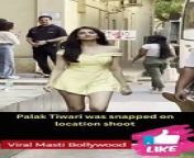 Palak Tiwari was snapped on location shoot