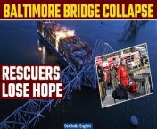 Rescue teams have resigned themselves to the grim reality of no more survivors emerging from the wreckage of the Baltimore bridge collapse, as the coast guard confirmed. Efforts have now shifted towards recovering the bodies of the missing workers and unravelling the mystery behind the container ship&#39;s collision with the structure. &#60;br/&#62; &#60;br/&#62;#BaltimoreBridgecollapse #MarylandBridge #francisscott #Maryland #Baltimore #Bridgecollapse #USnews #Biden #Worldnews #latestnews #breakingnews #francisscottkeybridge #usbridgecollapse #baltimorekeybridge #usa #englishnewslive&#60;br/&#62;~HT.99~PR.152~ED.101~
