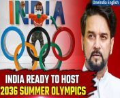 Union Minister Anurag Thakur announces India&#39;s readiness to host the 2036 Summer Olympics, along with the 2030 Youth Olympics. Get the full scoop on India&#39;s sporting ambitions and plans in this exclusive interview with NDTV.&#60;br/&#62; &#60;br/&#62;#2036SummerOlympics #SummerOlympics2036 #SummerOlympics #AnuragThakur #YouthOlympics2030 #ParisOlympics #Oneindia&#60;br/&#62;~PR.274~ED.103~GR.124~HT.96~