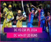 Delhi Capitals beat Chennai Super Kings by 20 runs to win their first match of IPL 2024. David Warner, Rishabh Pant was among runs for Delhi Capitals and helped them post a big total which Chennai Super Kings failed to breach.&#60;br/&#62;