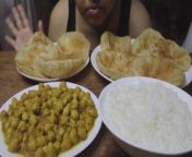 EATING POORI, WHITE RICE, CHANA MASALA&#124; MUKBANG &#124; EATING SHOW &#124; ASMR EATING