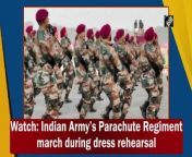 Indian Army’s contingent from the Parachute Regiment marching during the Western Army Commander parade ahead of the Jan 15 Army Day parade. Army Day is celebrated every year on January 15 in recognition of the birth anniversary of India’s first Field Marshal KM Cariappa.&#60;br/&#62;