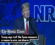 Trump says &#39;evil&#39; like Texas massacre a reason to arm, not disarm&#60;br/&#62;&#60;br/&#62;Former US president Donald Trump rejects calls for tightened gun controls, following the Texas school massacre, saying decent Americans should be allowed the firearms they need to defend themselves against &#92;