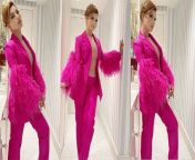Urvashi Rautela, who made her debut at Cannes Film Festival this year, has shared new pictures from Cannes 2022. The actress has shared stunning photos on her Instagram handle from her third day at the film festival. In the images, Urvashi looks gorgeous in a pink pantsuit with no accessories. She kept her makeup natural with tinted lips and styled her hair into a bun. Sharing the pictures, she wrote, &#92;