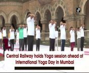 Ahead of the International Yoga Day, the Central Railway employees held a Yoga session outside the Chhatrapati Shivaji Maharaj Terminus in Mumbai on June 15. The employees were seen performing various ‘asanas’ during the Yoga session. The International Yoga Day will be celebrated on June 21.