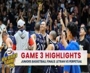 The Squires are back on top of NCAA Juniors Basketball! Letran repeats and takes home back-to-back championships after defeating the Perpetual Junior Altas, 93-76, in Game 3 of the finals. Watch the highlights of the game in this video. #NCAASeason99 #GMASports