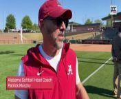 Alabama Softball Head Coach Patrick Murphy after the Crimson Tide's 8-3 loss to Virginia Tech from pear in virginia torture