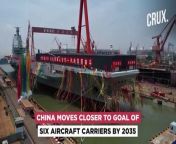 The construction of the much more advanced 4th Chinese aircraft carrier has reportedly started as PLAN pushes ahead with massive expansion. This will give a big maritime power boost as it adds to the expanding fleet of destroyers, frigates, conventional and nuclear submarines and assault ships. This is a clear visible momentum towards the stated goal of having six operational aircraft carriers by 2035. Watch the video to know more about the Type 004 super carrier.