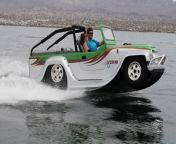 WITH most vehicles, taking a wrong turn into a nearby lake would require an embarrassed call to your insurer. But for the Panther, the wet stuff poses no problem - as it can make the switch from car to boat in just 15 seconds. The amphibious vehicle, which can hit speeds of 80 mph-plus on land and up to 45mph in water, is the brainchild of Californian manufacturer WaterCar and has become a status symbol for everyone from Silicon Valley billionaires to the crown prince of Dubai. The firm&#39;s Python model shattered the world record for the fastest amphibious vehicle back in 2010, but was never made available to the public due to high production costs.
