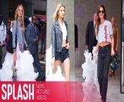 Victoria’s Secret Angels like Lily Aldridge, Stella Maxwell, and more all look fantastic while carrying their wings around New York City after their fashion show fittings.