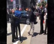 Nipsey Hussle unleashed a vicious slap on a guy in the middle of an argument over where he could park his whip ... and it&#39;s all captured on video.